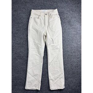 La Ligne High Rise Straight Jeans Womens 26 White Stretch Denim 26x28 Casual